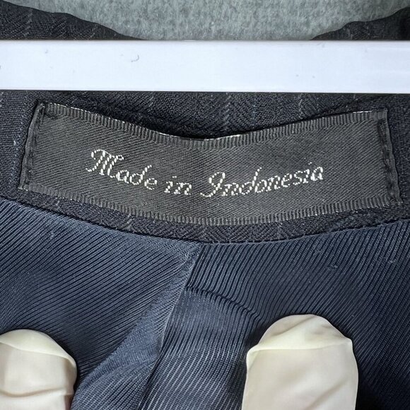 Calvin Klein Mens 44R Blue Pinstripe Wool Single Breasted Sport Coat Old Money - Picture 13 of 16